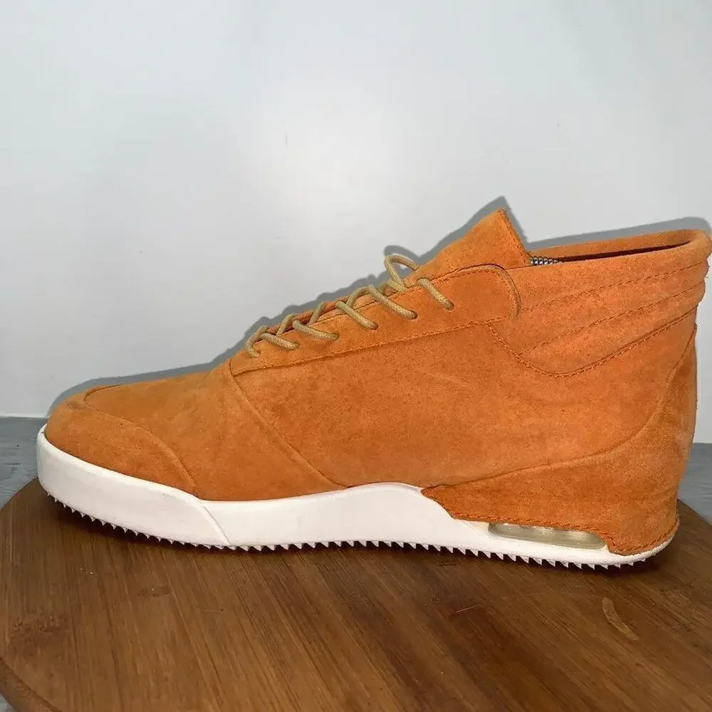 John Geiger 001 Orange Suede Sneakers Men’s Size 11 Shoes designer Made in USA - Picture 2 of 14